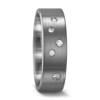 Partnerring 950 Palladium Diamant 0.065 ct, 5 Steine, tw-si-546382