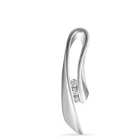 Pendentif Or blanc 18K Diamant 0.06 ct, 3 Pierres, w-si-546430
