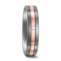 Partnerring Titan, 750/18 K Rotgold Diamant 0.02 ct, w-si-546835