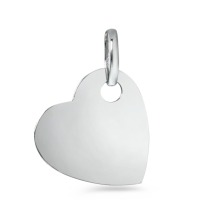 Pendentif Or blanc 9K Coeur-547648