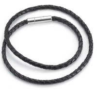 Collier Cuir, Acier inoxydable 45 cm Ø4 mm-547654