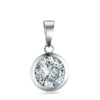 Pendentif Or blanc 18K Zircone-549874