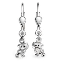Pendant d'oreilles Argent Chat-550017