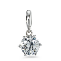 Anhänger Silber Zirkonia rhodiniert Ø6.5 mm-552797