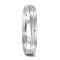 Partnerring 750/18 K Weissgold Diamant 0.015 ct, w-si-553432