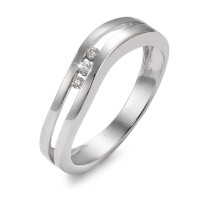 Bague Or blanc 18K Diamant blanc, 0.06 ct, 3 Pierres, w-si-555984