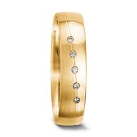 Alliance Or jaune 18K Diamant 0.025 ct, 5 Pierres, tw-vsi-556462