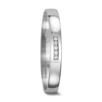Partnerring 750/18 K Weissgold Diamant 0.025 ct, 5 Steine, tw-vsi-556464