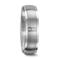 Alliance Or blanc 18K Diamant 0.015 ct, 3 Pierres, tw-vsi-556680