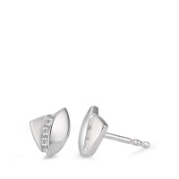 Clous d'oreilles Argent Zircone 6 Pierres Rhodié-557126