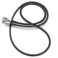 Cordon de cou Tissu, Acier inoxydable 45 cm Ø4 mm-557749