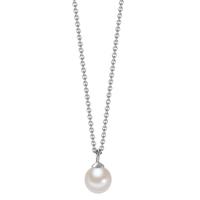 Chaînette avec pendentif Argent Rhodié perle d'eau douce 42 cm-557953