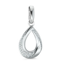 Pendentif Or blanc 18K Diamant blanc, 0.19 ct, 38 Pierres, brillant, w-si-558050