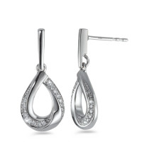 Pendant d'oreilles Or blanc 18K Diamant blanc, 0.16 ct, 34 Pierres, brillant, w-si-558051