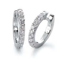 Créoles à charnières Or blanc 18K Diamant blanc, 0.50 ct, 20 Pierres, brillant, w-si-558167