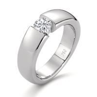 Bague solitaire Or blanc 18K Diamant blanc, 0.50 ct, brillant, w-si-558217