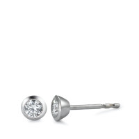 Ohrstecker 750/18 K Weissgold Diamant weiss, 0.25 ct, 2 Steine, Brillantschliff, w-si Ø4.5 mm-558259