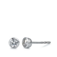 Clous d'oreilles Or blanc 18K Diamant blanc, 0.20 ct, 2 Pierres, brillant, w-si Ø4.5 mm-558285
