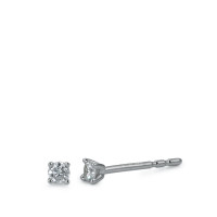 Clous d'oreilles Or blanc 18K Diamant blanc, 0.10 ct, 2 Pierres, brillant, w-si-558310