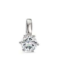 Pendentif Or blanc 18K Diamant blanc, 0.75 ct, brillant, w-si, IGA-558334