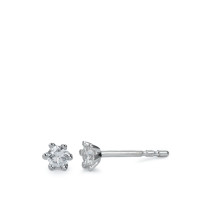 Clous d'oreilles Or blanc 18K Diamant blanc, 0.20 ct, 2 Pierres, brillant, w-si Ø3 mm-558339