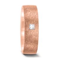 Partnerring 750/18 K Rotgold Diamant 0.10 ct, Carrée, tw-vsi-558495