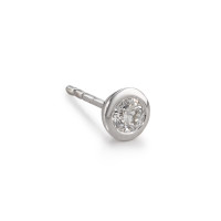 Clous d'oreille à l'unité Or blanc 18K Diamant blanc, 0.175 ct, w-si Ø5 mm-558602