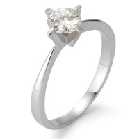 Bague solitaire Or blanc 18K Moissanite-560512