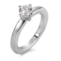 Bague solitaire Or blanc 18K Diamant blanc, 0.62 ct, si Rhodié-560532