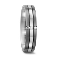 Partnerring Titan, 950 Palladium Diamant weiss, 0.06 ct, 3 Steine, w-si-560773
