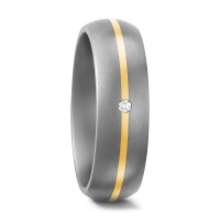 Partnerring Titan, 750/18 K Gelbgold Diamant weiss, 0.02 ct, w-si-561986