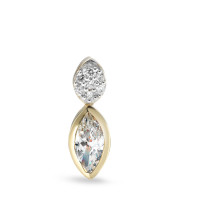 Pendentif Or jaune 9K, Or blanc 9K Zircone blanc, 16 Pierres-562284