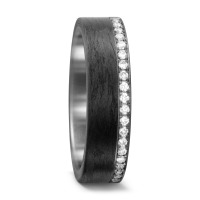 Partnerring 950 Palladium, Carbon Diamant weiss, 0.25 ct, 25 Steine, w-si-562423