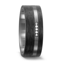 Alliance Titane, Carbone Diamant blanc, 0.035 ct, 5 Pierres, w-si-562533