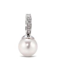 Pendentif Or blanc 18K Diamant 0.04 ct, 6 Pierres, w-si perle d'eau douce, 9 mm-563329
