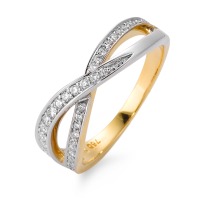 Bague Or jaune 18K, Or blanc 18K Diamant 0.25 ct, 38 Pierres, w-si-563427
