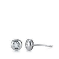 Clous d'oreilles Or blanc 18K Diamant 0.25 ct, 2 Pierres, w-si Ø5.5 mm-563516