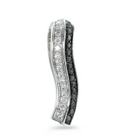 Pendentif Or blanc 18K Diamant noir, 0.165 ct, 30 Pierres, w-si-563614