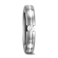 Partnerring 585/14 K Weissgold Diamant weiss, 0.10 ct, w-si-563624