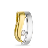 Pendentif Or blanc 18K, Or jaune 18K Diamant 0.08 ct, w-si-563757