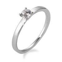 Bague solitaire Argent Rhodié-563969