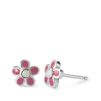 Clous d'oreilles Argent Rhodié Fleur Ø8 mm-564117