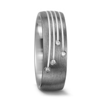 Partnerring Titan, Keramik Diamant weiss, 0.04 ct, 4 Steine, w-si-564151