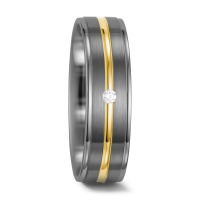 Partnerring 500 Palladium, 585/14 K Gelbgold Diamant weiss, 0.025 ct, w-si-564159