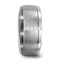 Partnerring 750/18 K Weissgold Diamant weiss, 0.05 ct, 5 Steine, tw-vsi-564227