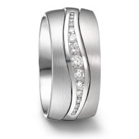Partnerring 750/18 K Weissgold Diamant weiss, 0.266 ct, 15 Steine, tw-vsi-564230