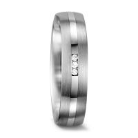 Partnerring 750/18 K Weissgold Diamant weiss, 0.03 ct, 3 Steine, w-si-564364