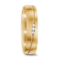 Alliance Or jaune 18K Diamant blanc, 0.031 ct, 3 Pierres, w-si-564374