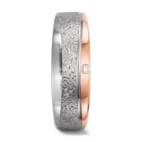 Partnerring 750/18 K Weissgold, 750/18 K Rosegold Diamant 0.015 ct, tw-si-564685