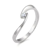Bague solitaire Or blanc 18K Diamant blanc, 0.06 ct, brillant, w-si-564853